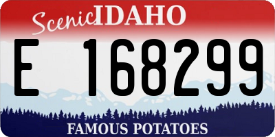 ID license plate E168299