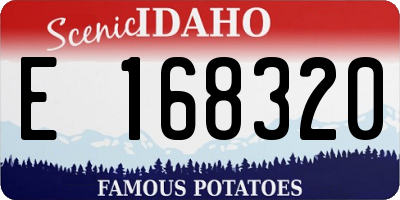 ID license plate E168320