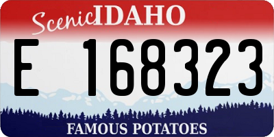 ID license plate E168323