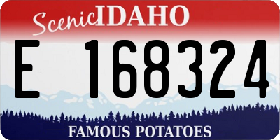 ID license plate E168324