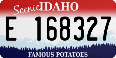 ID license plate E168327