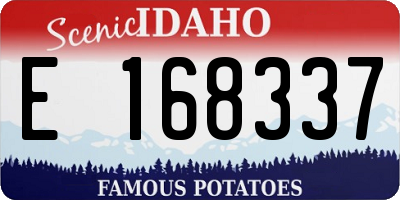 ID license plate E168337