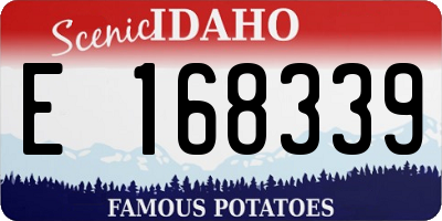 ID license plate E168339