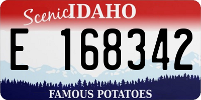 ID license plate E168342