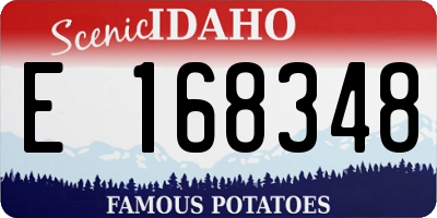ID license plate E168348