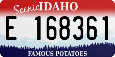 ID license plate E168361