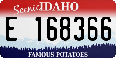 ID license plate E168366