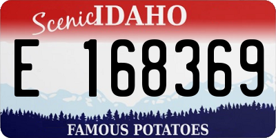 ID license plate E168369
