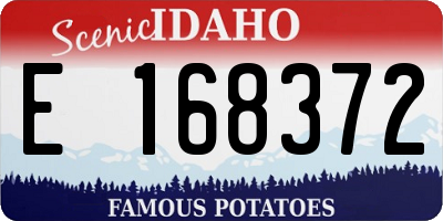ID license plate E168372