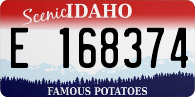 ID license plate E168374