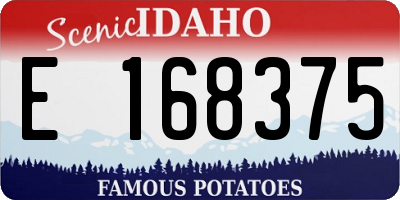 ID license plate E168375