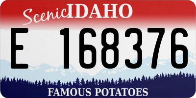 ID license plate E168376
