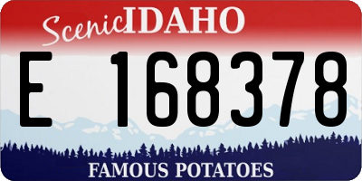 ID license plate E168378