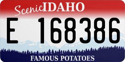 ID license plate E168386