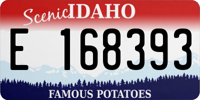 ID license plate E168393