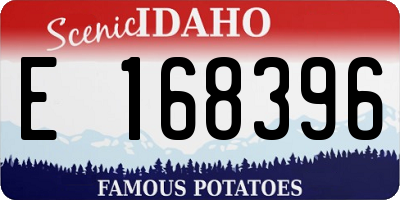 ID license plate E168396