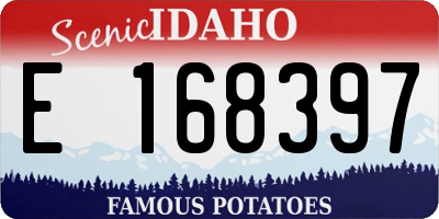 ID license plate E168397