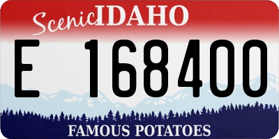 ID license plate E168400