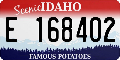 ID license plate E168402