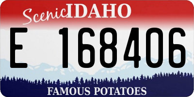 ID license plate E168406