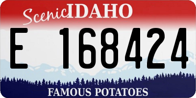 ID license plate E168424