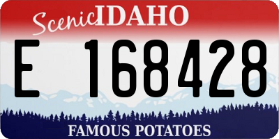 ID license plate E168428