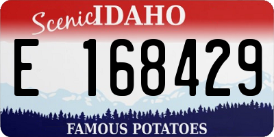 ID license plate E168429