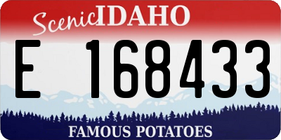 ID license plate E168433