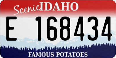 ID license plate E168434