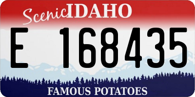 ID license plate E168435