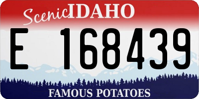 ID license plate E168439