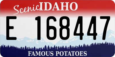 ID license plate E168447