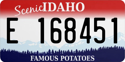 ID license plate E168451