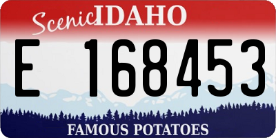 ID license plate E168453