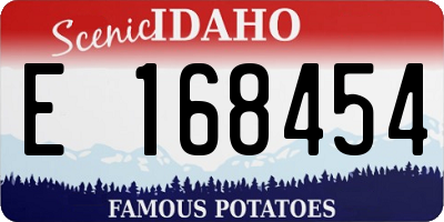 ID license plate E168454