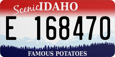 ID license plate E168470