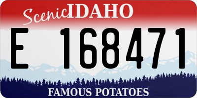 ID license plate E168471