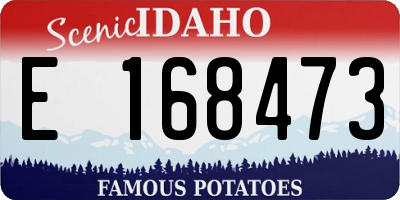ID license plate E168473