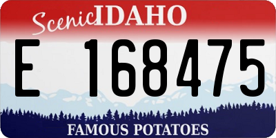 ID license plate E168475