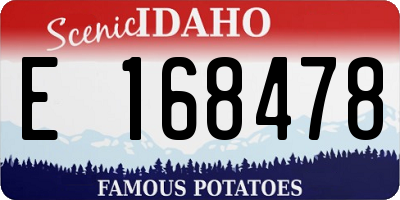 ID license plate E168478