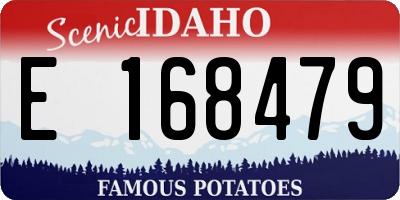 ID license plate E168479