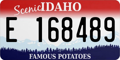 ID license plate E168489