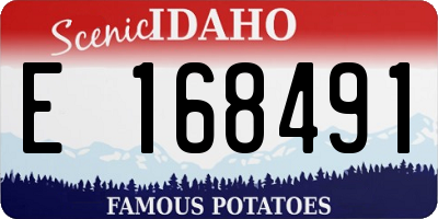 ID license plate E168491