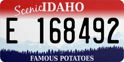ID license plate E168492
