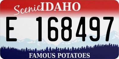 ID license plate E168497