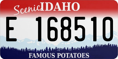 ID license plate E168510