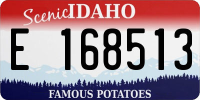 ID license plate E168513