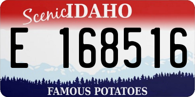 ID license plate E168516