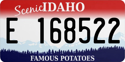 ID license plate E168522