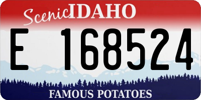 ID license plate E168524
